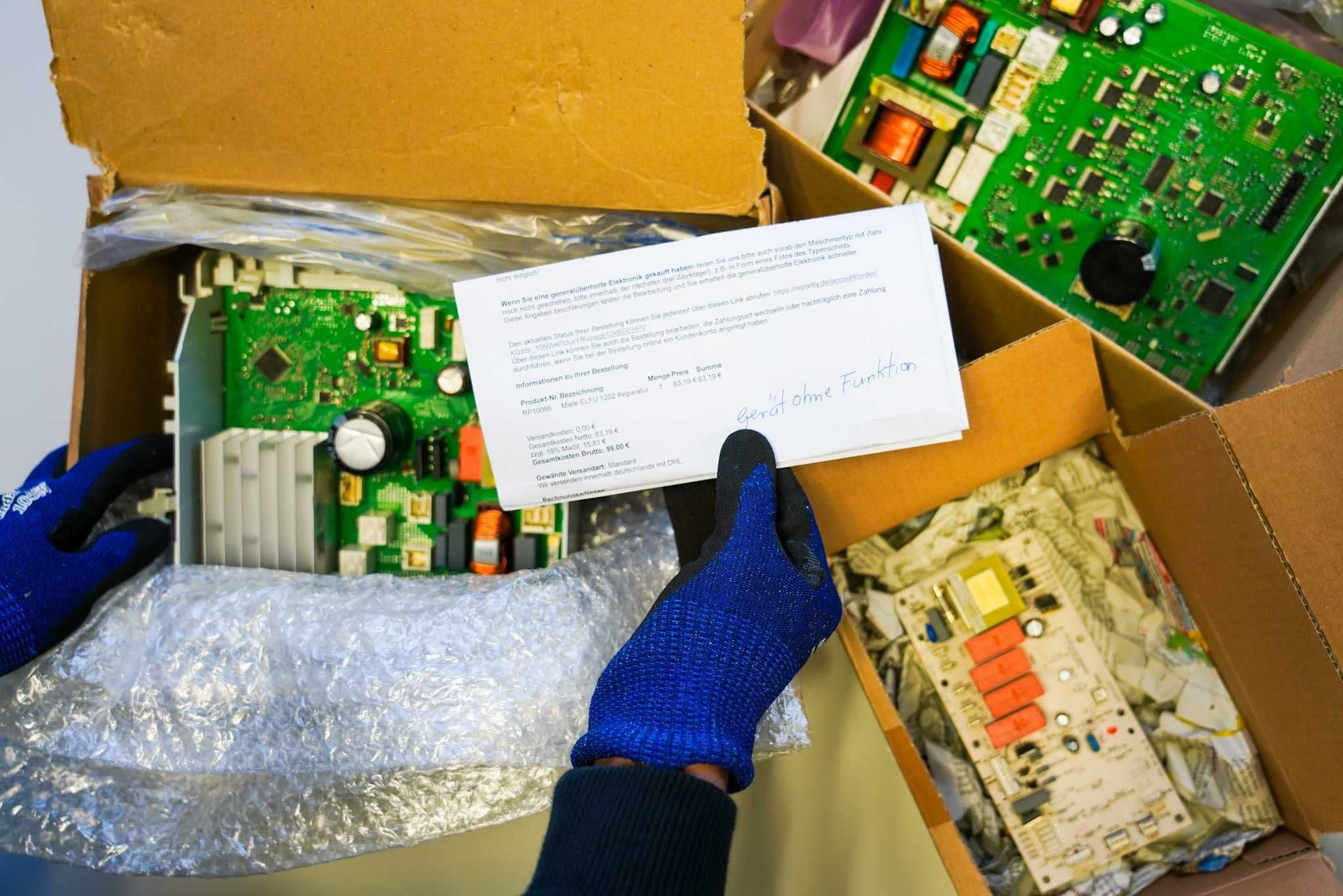 Envío de la unidad electrónica defectuosa