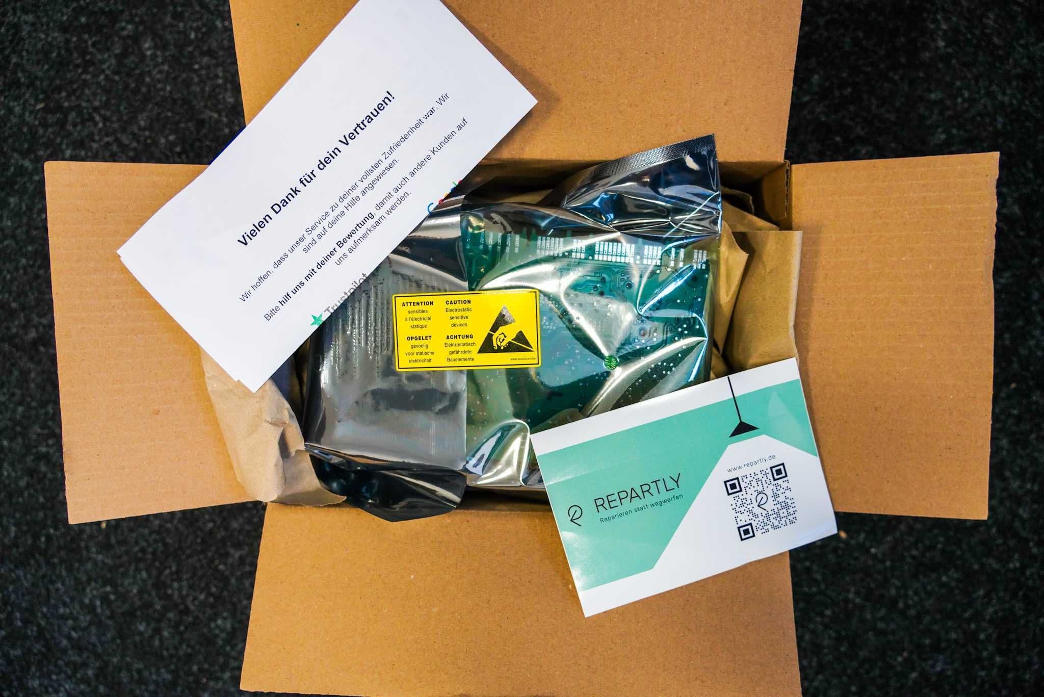 Devolución de la unidad electrónica reparada